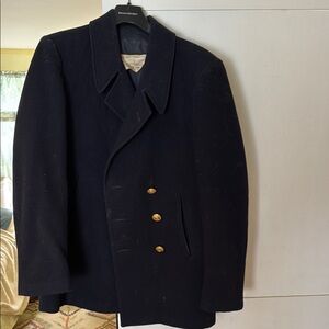 Men's Black Wool Coat